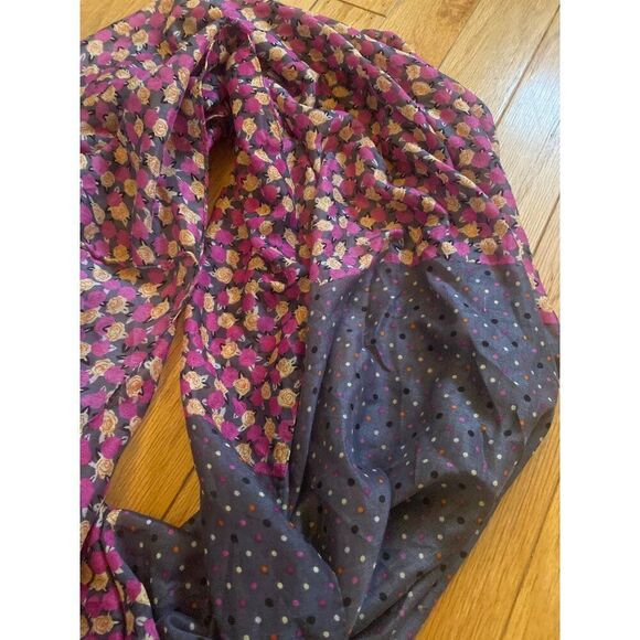 Unbranded women's fashion Floral & Polka Dot Patterned Infinity Scarf - Picture 4 of 5